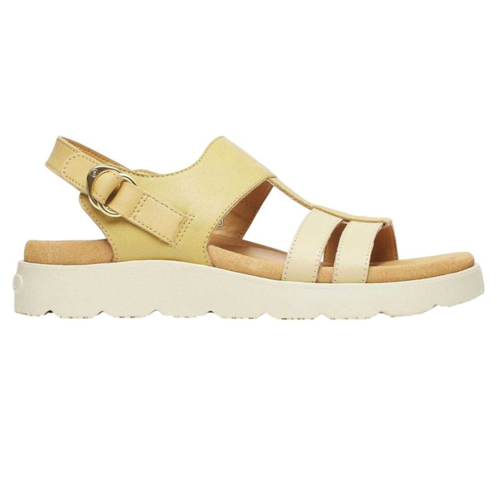 Merrell Womens/Ladies Leather Ankle Strap Flat Sandals / Caramel